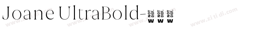 Joane UltraBold字体转换